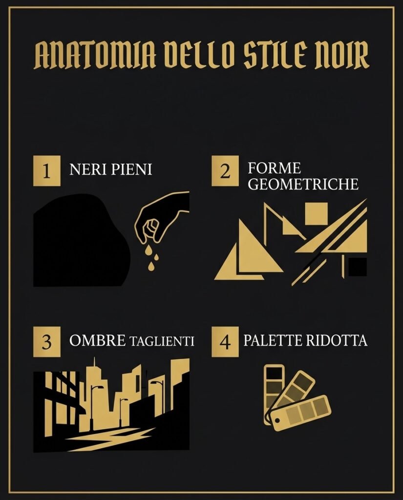 lo stile noir di Mignola spiegato in un'infografica